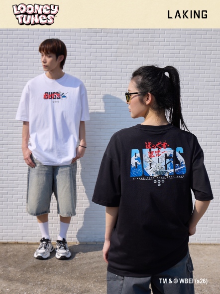 樂一通X日式侍魂背圖短T