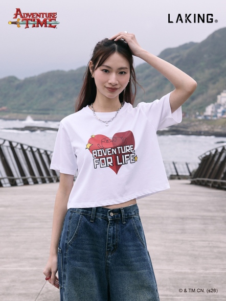 探險活寶X老皮愛心印花短版上衣