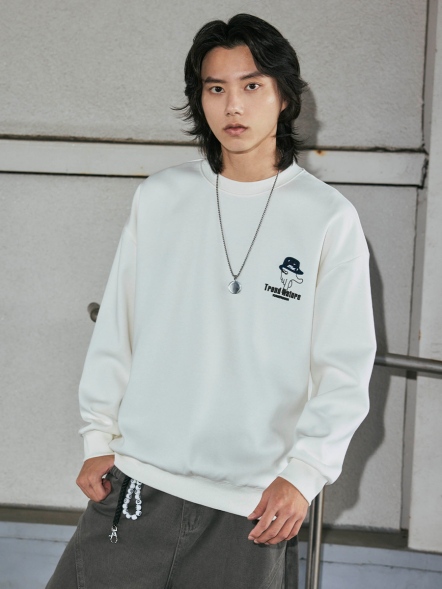 趣味帽子手套背圖大學T