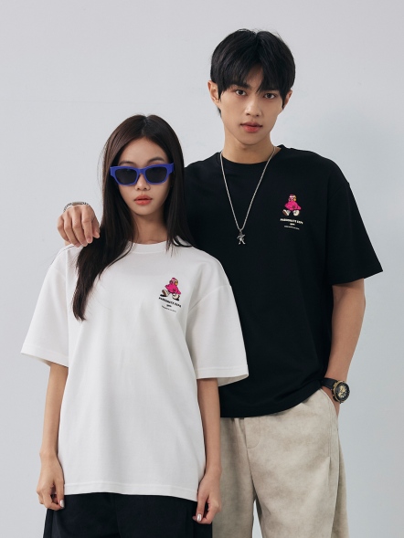 行走三角錐圖案短T