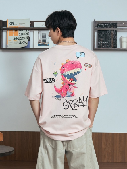 童趣恐龍背圖短T