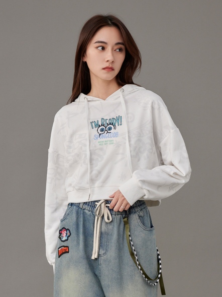 海綿寶寶-滿版印花可愛連帽上衣