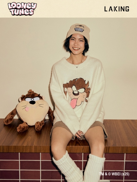 樂一通x大嘴怪慵懶寬版針織上衣